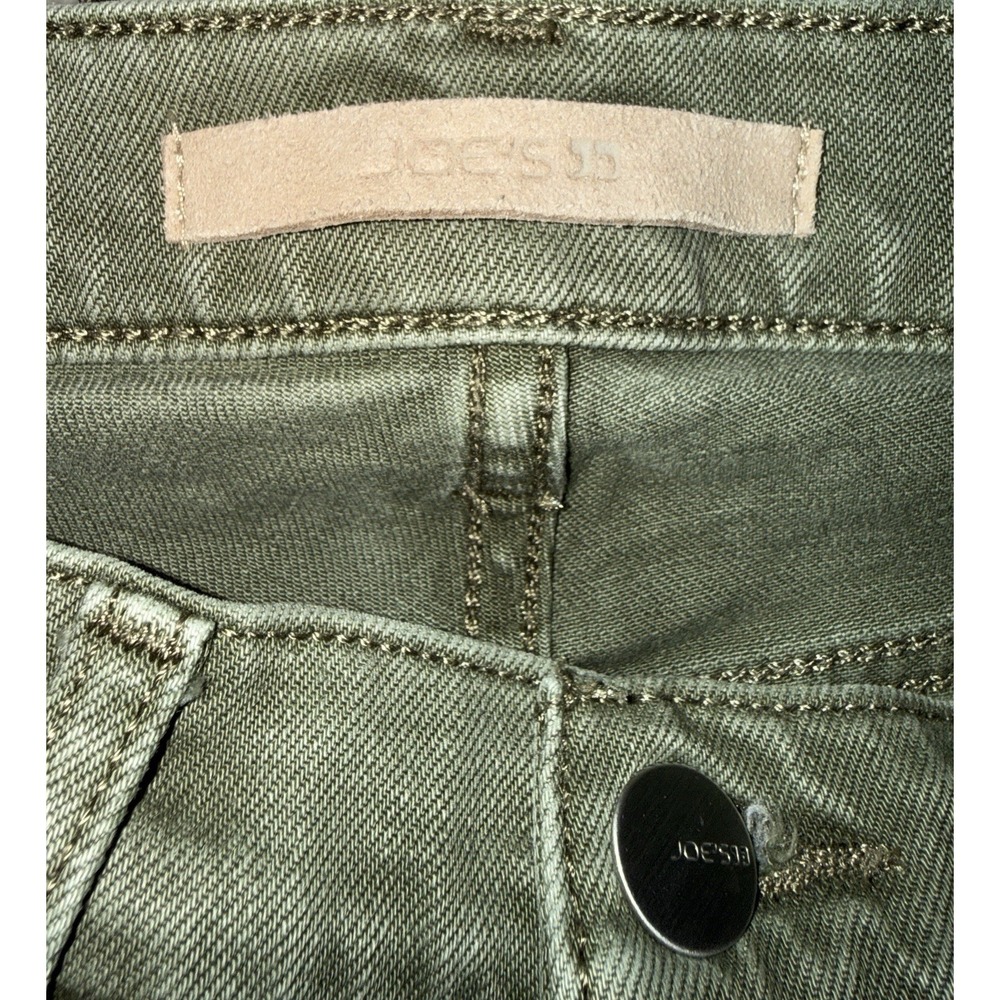 Joe's Jeans The Blake High Rise Wide Leg Crop Jeans Burnt Olive Green Size 26 - Picture 3 of 11